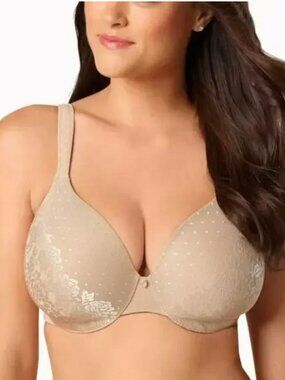 Soma 42D Bra Beige Stunning Support Full Coverage Underwire Back Closure